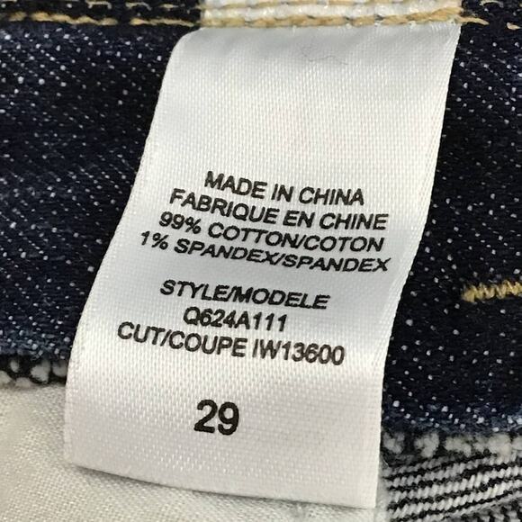 GUESS Jeans Doheny Bootcut Dark Indigo Blue Wash Jeans sz 29 x 33 1/2 Y2K - Picture 8 of 9